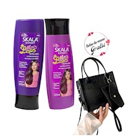 Shampoo-Acondicionador Mais Liso Skala Efecto Brillante + Cartera De Mano Regalo